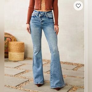 Flying Monkey High Rise Super Flare Stretch Jean Size 32